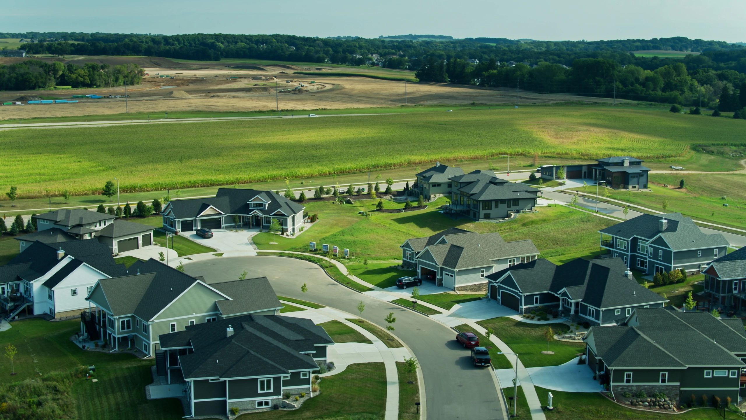 Homes in a well-kept residential neighborhood